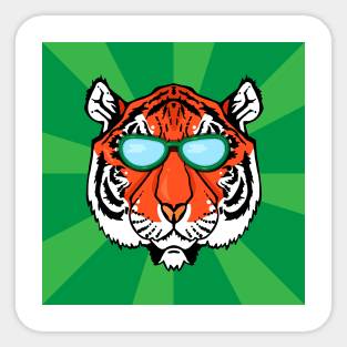 tiger face mask Sticker